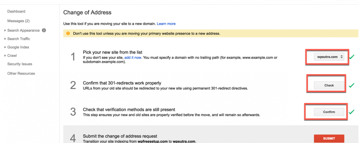 How To Tell Google About Site Address Change